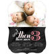 Pink And Then There Were Triplets Photo Birth Announcements Image 6 of 6